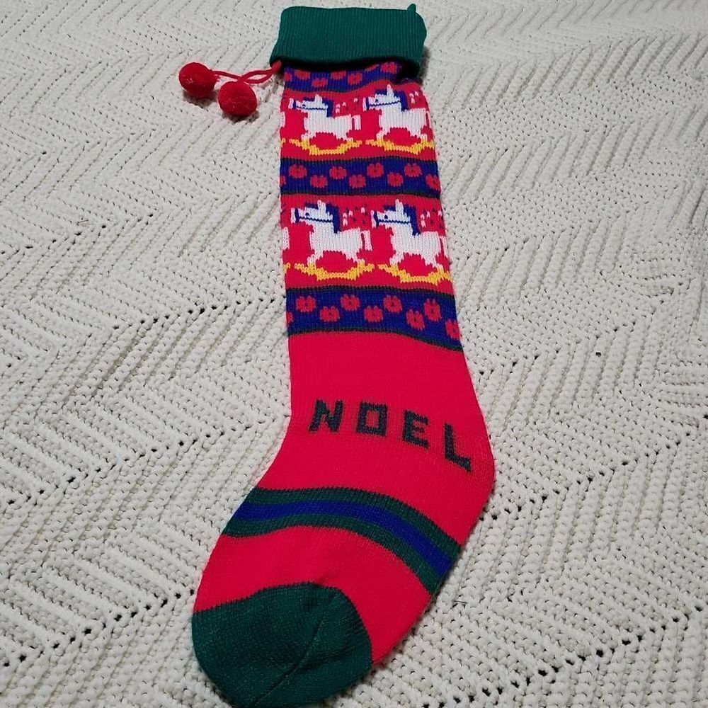"Noel" Knit Christmas Stocking